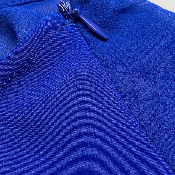 BADGLEY MISCHKA Royal Blue Crop Blouse Size 2 - Picture 5 of 6
